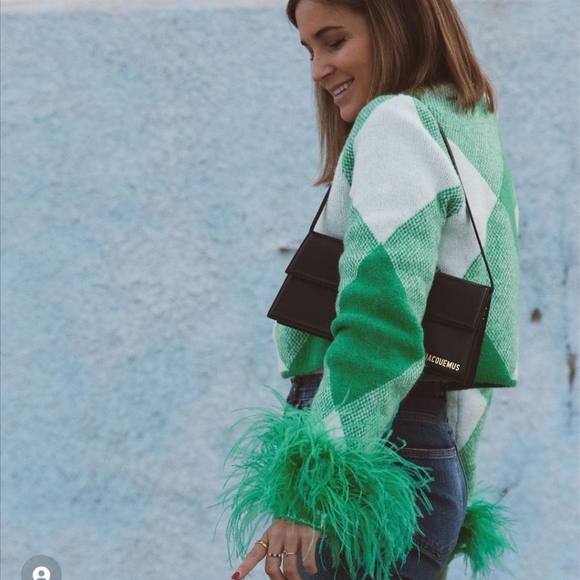 🔥 Zara Argyle Jacquard Knit Cardigan Bloggers Favorite Size M - Picture 12 of 14